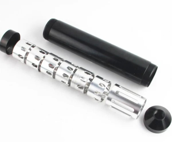 8.5 Inch 1/2-28 5/8-24 Single Core Aluminum Tube Car Fuel Filter for NaPa 4003 WIX 24003 Solvent Trap Black