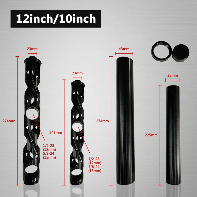 12 Inch Aluminum Solvent Trap 1/2-20 1/2-28 5/8-24 M14*1 M14*1L M14*1.5 for NAPA 4003 WIX 24003