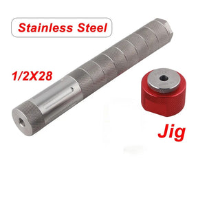 10 inch Stainless Steel Fuel Filter 1/2-28 and 5/8-24 Modular Solvent Trap 1.375x24 MST Kit 1.58'' OD + DRILL JIG FIXTURE GUIDE