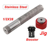 10 inch Stainless Steel Modular Solvent Trap 1.375x24 MST Kit 1.58'' OD + Drilling Jig + Booster