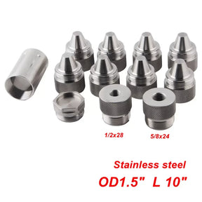 10 inch Stainless Steel Modular Solvent Trap 1.375x24 MST Kit 1.58'' OD + Drilling Jig + Booster