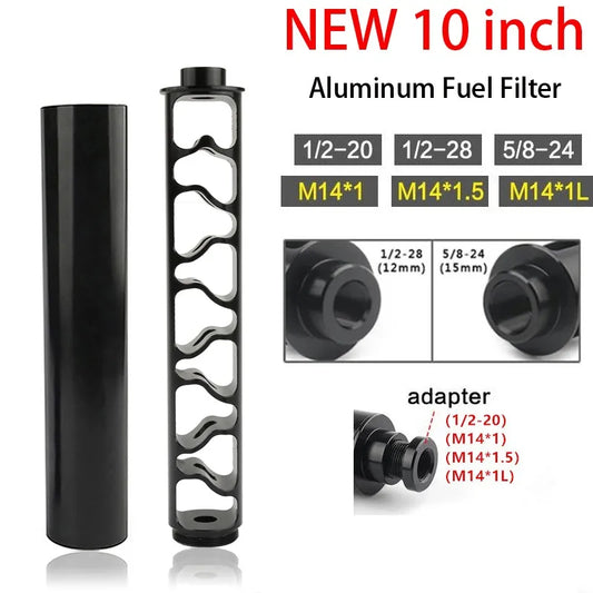 2024 NEW 10 INCH EXTENSION SPIRAL 1/2-28 5/8-24 SINGLE CORE CAR ALLOY FUEL FILTER SOLVENT TRAP FOR NAPA 4003 WIX 24003