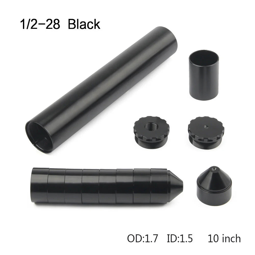 10 Inch 1.7 OD Aluminum Solvent Trap with 7pcs Cups - 1/2x28 5/8x24