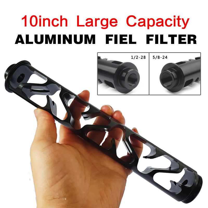 10 Inch Single Core Car Fuel Filter Solvent Trap 1/2-28 Or 5/8-24 For