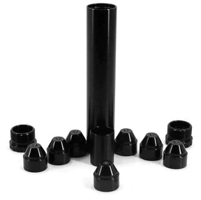 6 Inch 1.05 OD Aluminum Solvent Trap with 7pcs Cups - 1/2x28 5/8x24