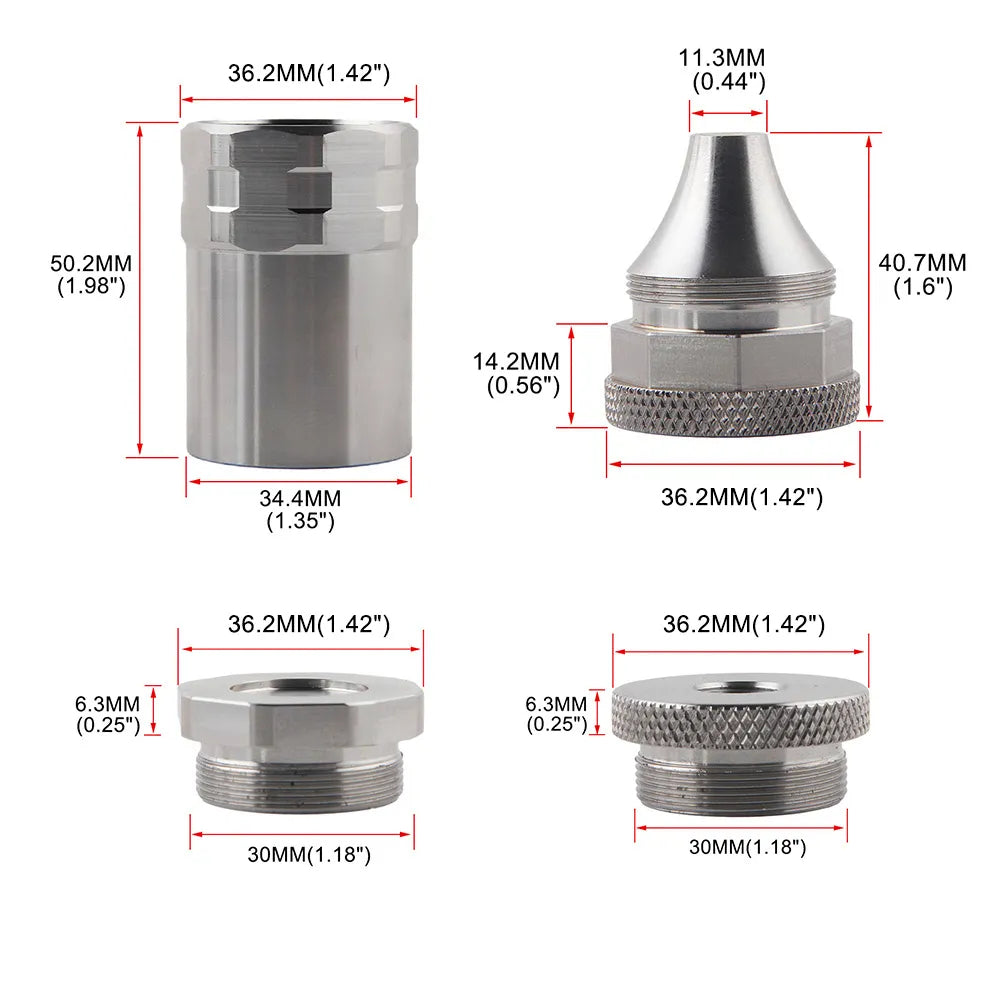 6.8'' L 1.4'' OD STAINLESS STEEL MODULAR SOLVENT TRAP