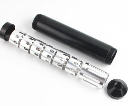 8.5 Inch 1/2-28 5/8-24 Single Core Aluminum Tube Car Fuel Filter for NaPa 4003 WIX 24003 Solvent Trap Black