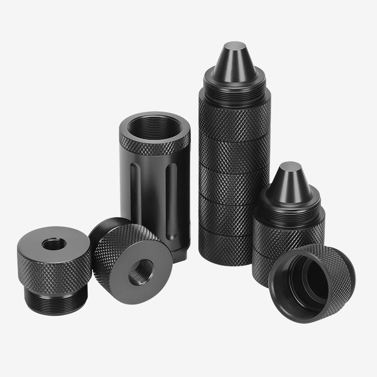 10″L Aluminum Modular Solvent Trap Kit 1.58″OD (1/2×28 Or 5/8×24)